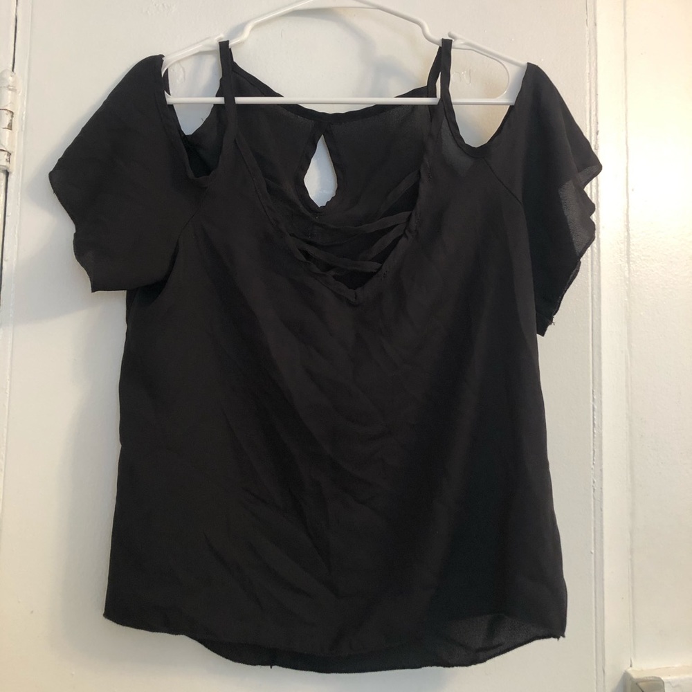 Black Off-the-shoulder Blouse